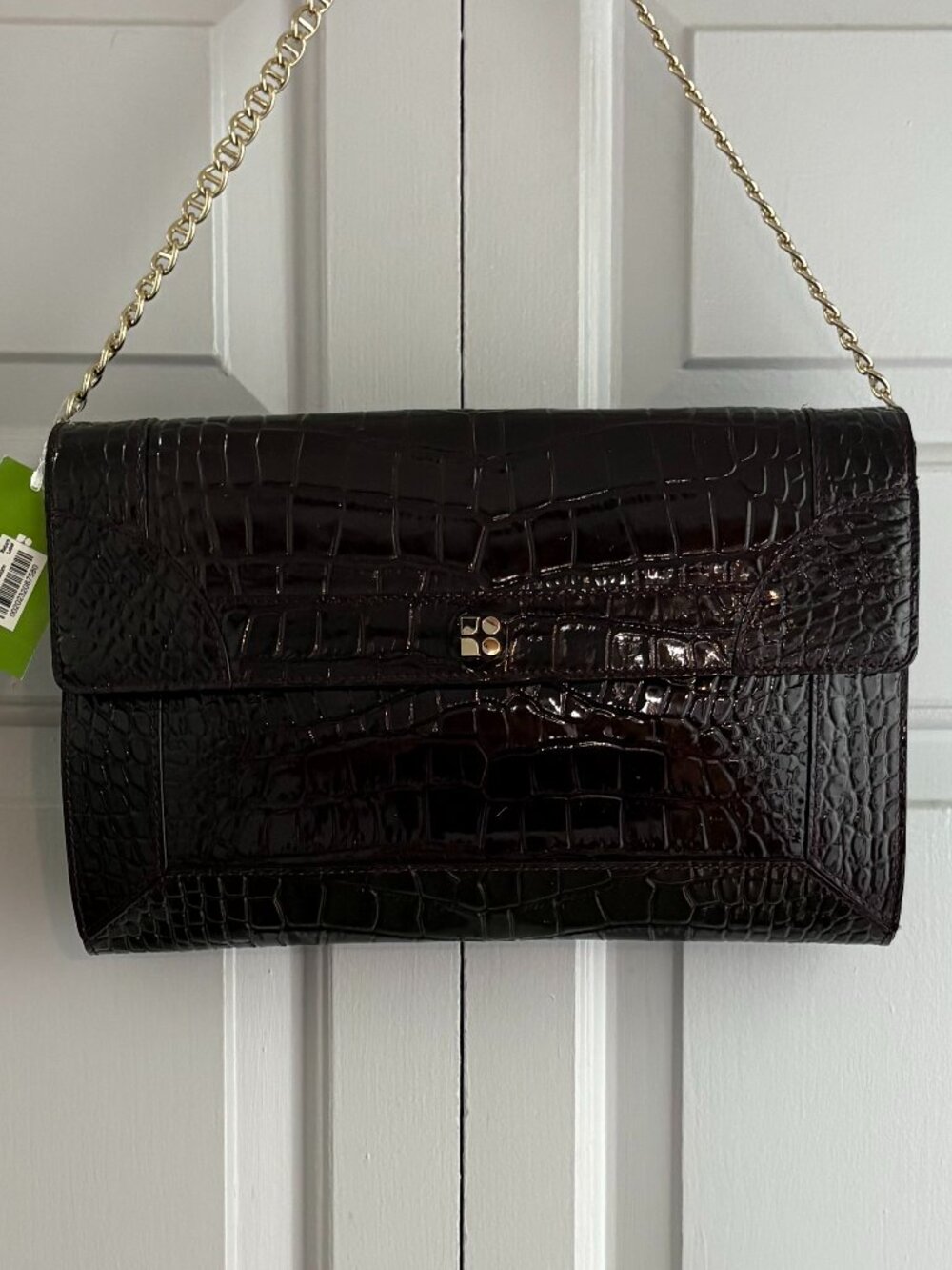 Brand New KATE SPADE NEW YORK Exotic Paolo Convertable Crocodile Purse Clutch